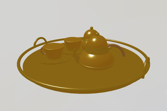 Zamindari Tea Ceremony Scene With Traditional Heritage Lifestyle Concept