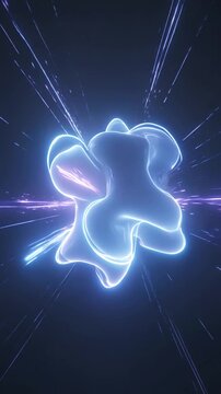 Abstract artificial intelligence inspired motion graphics background 