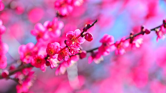 梅の花と青空