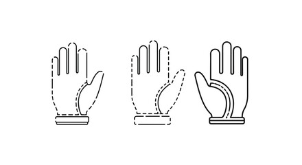 Fototapeta premium Raised hands community border pattern