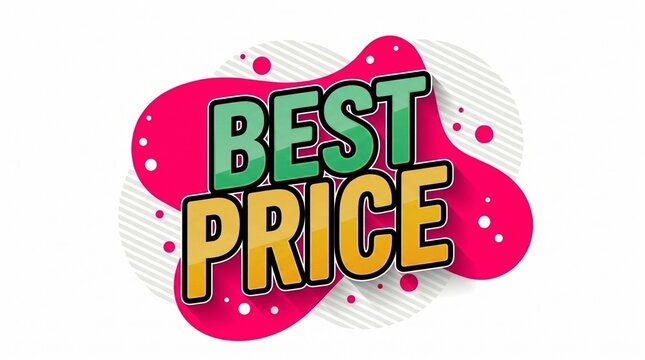 Best Price Concept with Colorful Text on Abstract Background