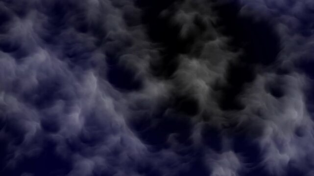 Dense white smoke steam loop rising against dark background