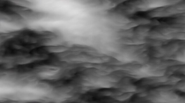 Dark monochrome smoke steam loop with heavy atmospheric movement