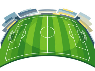 Soccer field with white lines markings. © ACHMAD