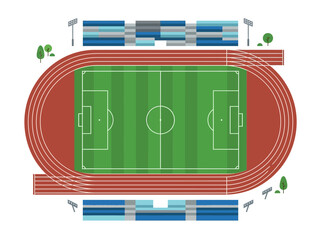 Soccer Field with Running Track. © ACHMAD