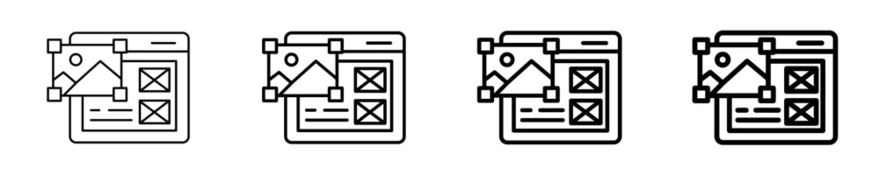 Image Gallery Icon Set Different Style Collection