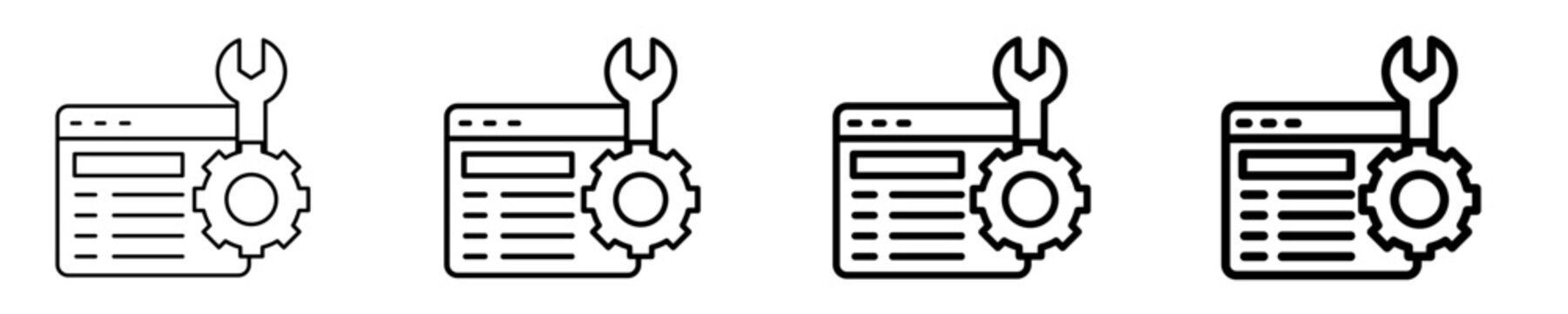 Code Settings Icon Set Different Style Collection