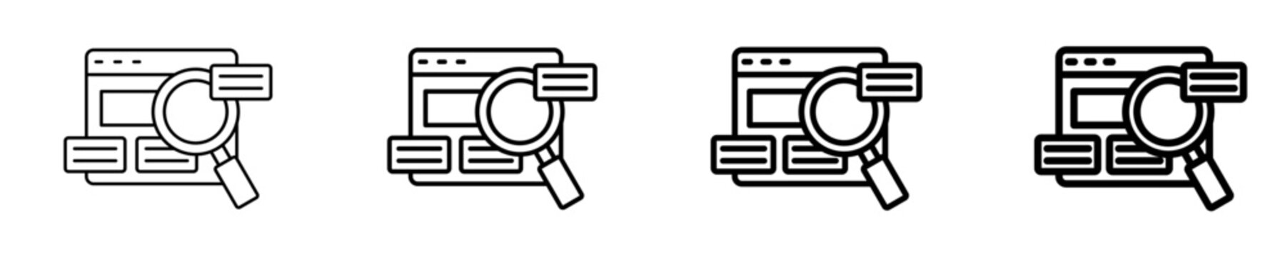 Search Interface Icon Set Different Style Collection