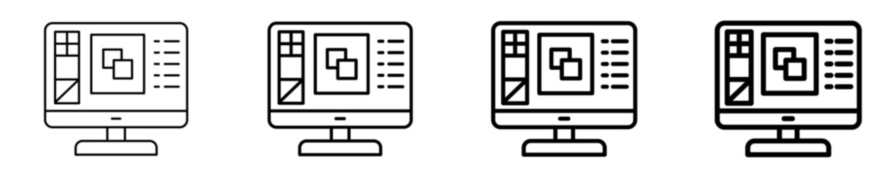 Web Preview Icon Set Different Style Collection