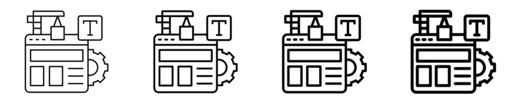 Cms Dashboard Icon Set Different Style Collection