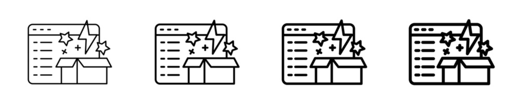 User Interaction Icon Set Different Style Collection