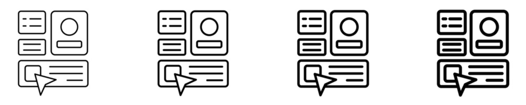 Website Builder Icon Set Different Style Collection