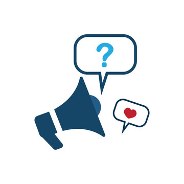 Customer Feedback Marketing Megaphone Ico