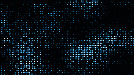 Abstract blue binary code background with glowing digital pattern, starry night space texture and bright colorful abstract light design © Indra
