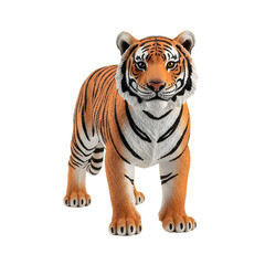 Obraz premium Majestic tiger figurine with striking orange and white stripes
