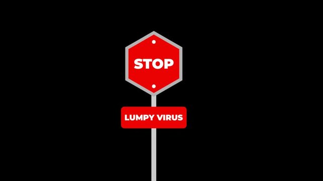 Stop Lumpy Virus Animation | Warning Sign Motion Graphic