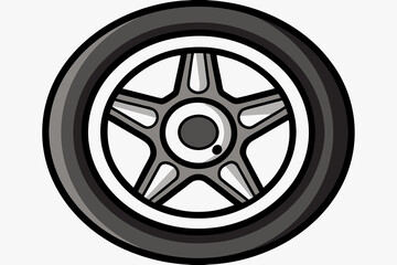 Obraz premium Modern motorcycle wheel vector illustration detail.
