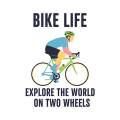 Naklejka premium Cycling Life: Explore the World on Two Wheels