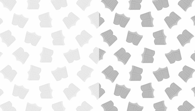 Book Seamless Pattern. Hand Drawn Library Background. Minimal Education Doodle Style.