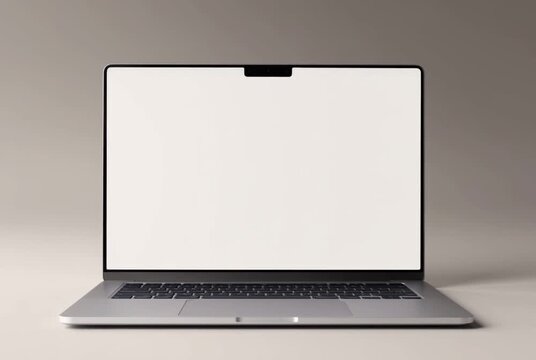 laptop on white background