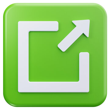External Redirect Link Arrow 3D Illustrations
