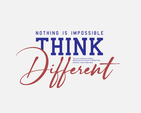 Inspirational Typography Design Featuring Think Different Messag
