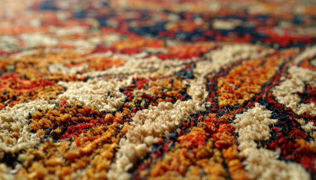 Close up of a decorative carpet