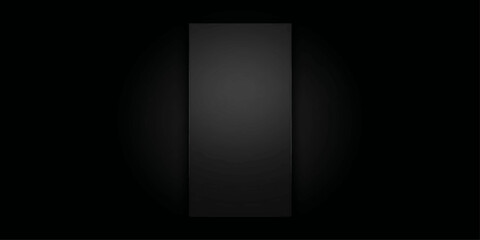 A matte black rectangular monolith stands starkly against a black background, its smooth surface subtly illuminated by a soft, diffused light. for Website, Background, Branding, Art etc. © Anik