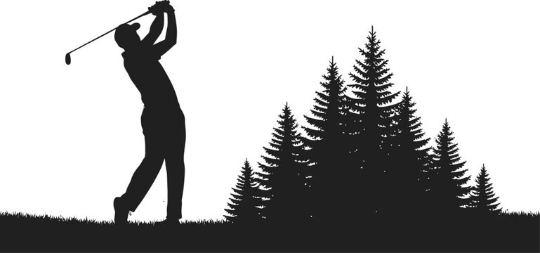 Fathers day dad papa golfing silhouette perfect gift for golf loving dads and grandpas