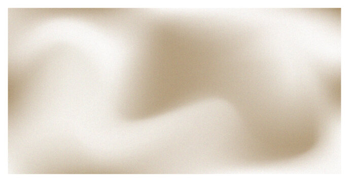 Abstract Grainy Gradient Background with Minimalist White and Soft Beige Silk Waves