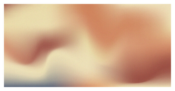Abstract Grainy Gradient Background with Warm Terracotta, Muted Peach, and Cream Waves