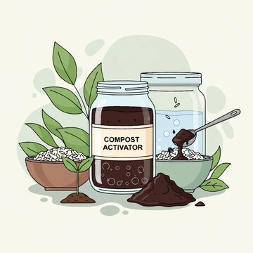 Compost activator in a jar.