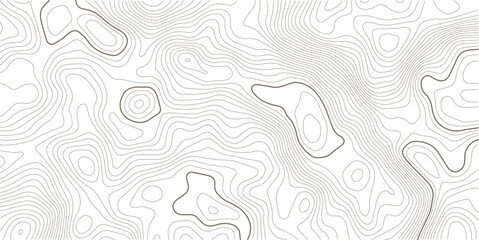 Topographic line contour map background, geographic grid map.Abstract lines background. Contour maps topo contour map on white background, Topographic contour lines.  © MITA