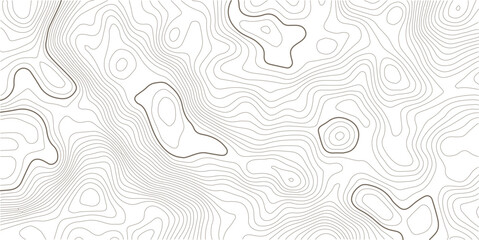 Topographic line contour map background, geographic grid map.Abstract lines background. Contour maps topo contour map on white background, Topographic contour lines.  © MITA