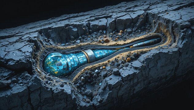 Kimberlite Pipe Cross Section Deep Earth Diamond Bearer Geological Industry