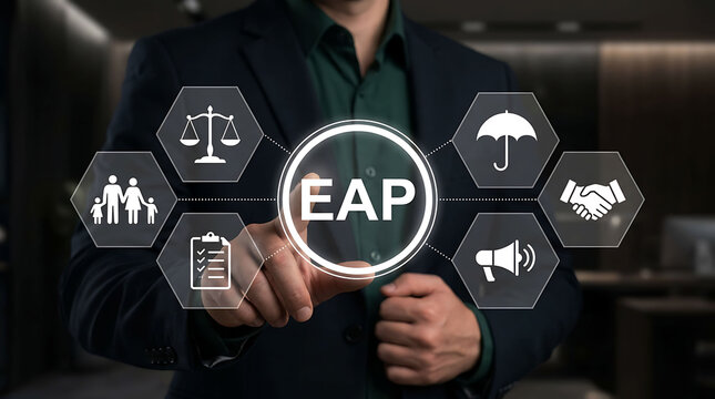 Business EAP Employee Assistance Program Support and Corporate Wellness Concept