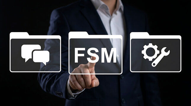 Modern FSM Field Service Management System Interface for Digital Business Solutions