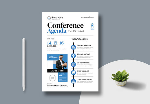 Conference Agenda Template Layout