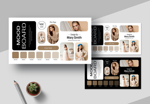 Mood Board Design Template Layout