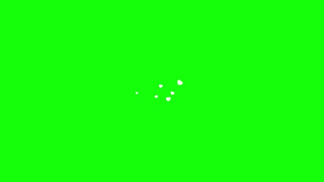 love icon animation on green screen background