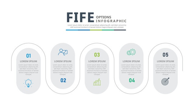 Modern Infographic Options Template Business Timeline Process Presentation Design