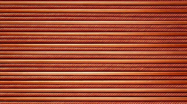 Seamless abstract copper wire texture background with metallic industrial pattern closeup