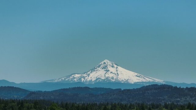 Mt Hood From Portland Oregon Drone Aerial Footage