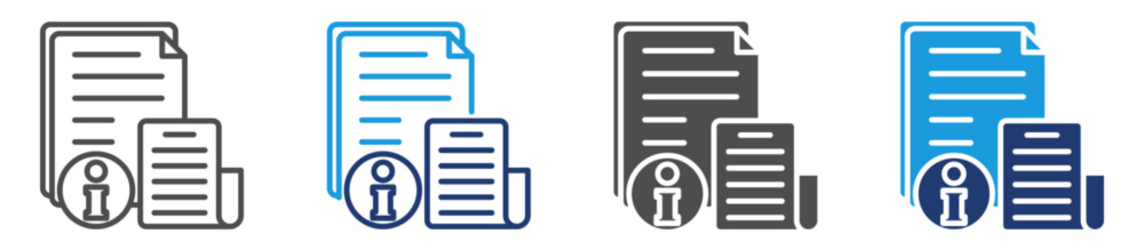summary information multi purpose icon set
