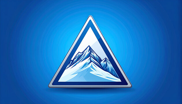 Abstract mountain peak symbol design
