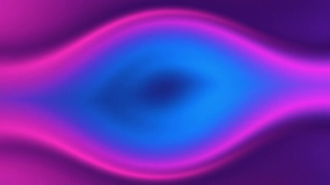 Abstract Gradient Swirl with Vibrant Neon Pink and Electric Blue Hues Creating an Eye-like Shape with Soft Blurring and Smooth Transitions Evoking a Sense of Fluidity and Digital Artistry