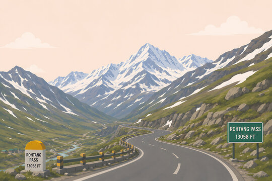 Rohtang Pass highland view