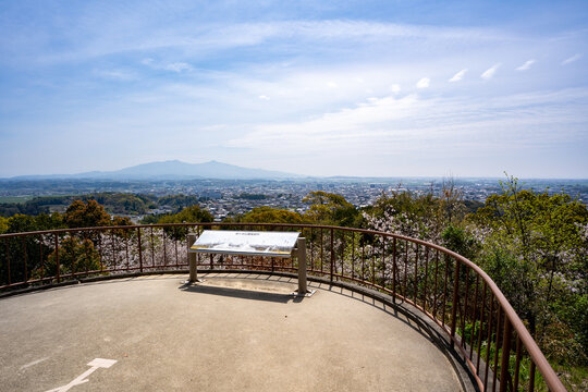 蛇ヶ谷公園展望所から見る玉名市の街並み
