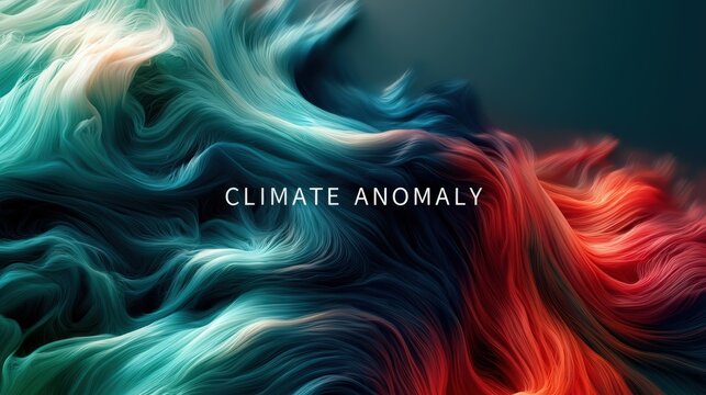 Abstract Swirling Colors Representing Climate Change and Anomaly