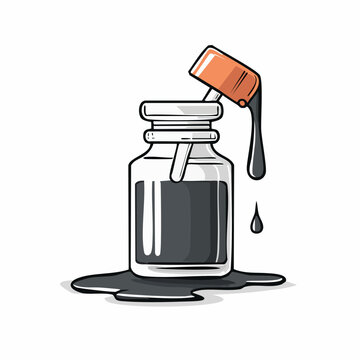 Ink Bottle with Dropping Ink